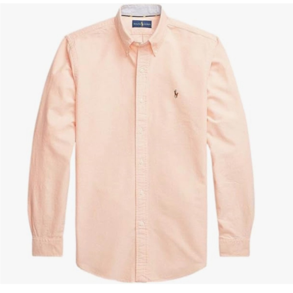 Ralph Lauren Classic Fit Button Down Size 17 34/35 Peach